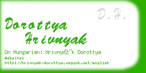 dorottya hrivnyak business card